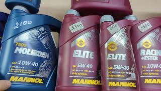 Стоимость и цена народного масла Mannol Elite Купил MANNOL ELITE 5W40 по 2000 рублей [upl. by Newfeld]