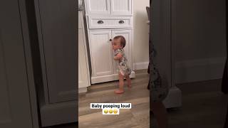 Baby pooping in the corner 😂🤣 [upl. by Ennaul]