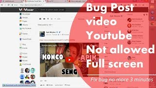 Fix bug post video youtube full screen not allowed for wowonder  less than 3 minutes [upl. by Sneed299]