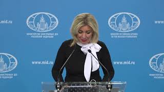 🔴LIVE  Russian MFA spokesperson Zakharova holds weekly briefing 301024 [upl. by Ellison]