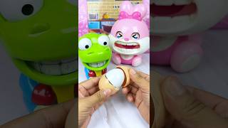 Cute Pink Rabbit Eating Egg Set Toys Satisfying With Unboxing ASMR Videos [upl. by Onifur]