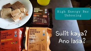 Unboxing and taste test of High Energy Bar chocolate peanut multivitamins [upl. by Theall841]