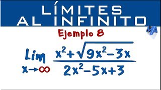 Limites al infinito  Ejemplo 8 [upl. by Abagail37]