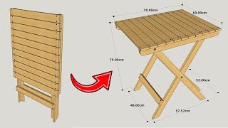 HOW TO MAKE A SIMPLE FOLDING TABLE STEP BY STEP [upl. by Tadich]