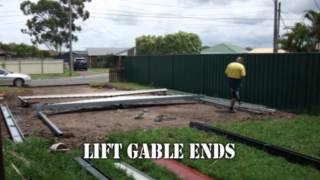 How to build a Dondex Colorbond Double Gable Carport Kit 6x6x24 [upl. by Killy582]