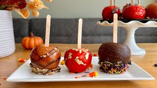 Festive Candy Apples Three Ways Recipe [upl. by Ahsiruam]