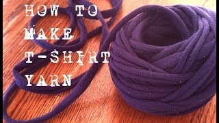 How To Make Tshirt Yarn  a Continous Strand [upl. by Araem]