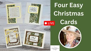 Creating Four Simple And Festive Christmas Cards [upl. by Ecienaj]