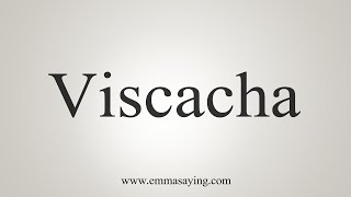 How To Say Viscacha [upl. by Hametaf978]