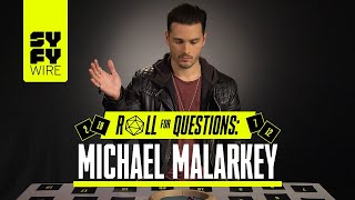 Michael Malarkey Answers If Hes A Vampire Roll For Questions  SYFY WIRE [upl. by Nyraa206]