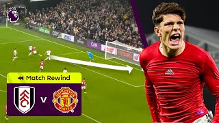 GARNACHO SCORES DRAMATIC INJURYTIME WINNER  Fulham 12 Man Utd  Premier League Highlights [upl. by Corabelle]