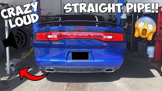 STRAIGHT PIPE MY DODGE CHARGER RT  CATBACK  MUST SEE 😱 [upl. by Kilroy]