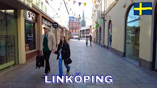 Linköping  Virtual Walking Tour in 4K  April 2023  Sweden [upl. by Hsirt172]