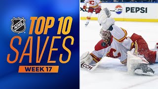 Top 10 Saves from Week 17  202324 NHL Season [upl. by Catto]