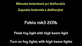 Fabia III Combi 2016  fog with high beam lights [upl. by Marabelle966]