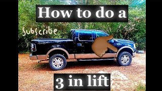 INSTALLING A 3 INCH LEVELING KIT 0408 FORD F150 [upl. by Otxilac434]