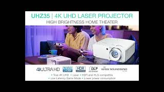 Optoma UHZ35 Projector Review 2024 [upl. by Akinyt]