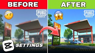 PUBG MOBILE Best GRAPHICS in Smooth Settings 😳  Capcut edit Tutorial 🔥  BGMI [upl. by Ahsiekar]