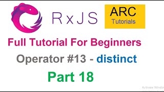 RxJS Tutorial For Beginners 18  Distinct Operator Tutorial  Angular RxJS Tutorials [upl. by Dumm]