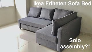 Ikea Friheten Sofabed  Klagsham Cushion Unbox Assemble Relax [upl. by Abad]