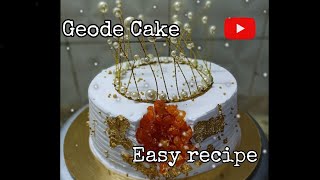 Geode Cake Easy Recipe [upl. by Aimekahs]