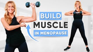 30 Minute Full Body Dumbbell Strength Workout Menopause Muscle Workout [upl. by Nohsyt]