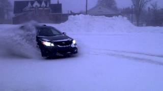 2012 Toyota Matrix AWD Snow Drifting [upl. by Ynohta671]