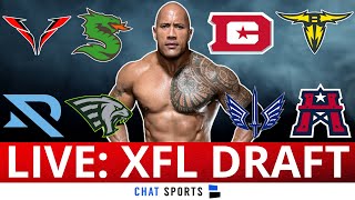 XFL Draft 2022  Live Picks amp Results For Day 1 Rounds 144 [upl. by Rockel501]