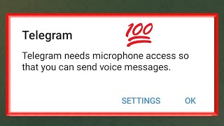 How To Solve Telegram Needs Microphone Access So That You Can Send Voice Messages Problem [upl. by Tsnre]