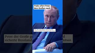 Wladimir Putin vergleicht sich selbst mit dem Zaren Peter dem Großen [upl. by Arrekahs]