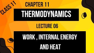 Work  Internal Energy and Heat  Thermodynamics  Physics Class 11 [upl. by Other2]