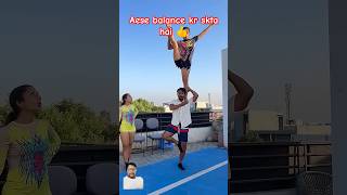 Is balance me kya science hai gymnast acrobatics action stunt balance flexibility viralshort [upl. by Adnovoj]