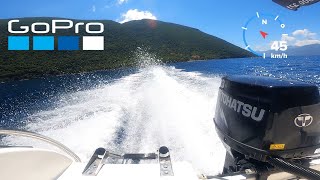 Tohatsu Outboard 2Stroke 50 hp Gopro 9 GPS [upl. by Alinoel]