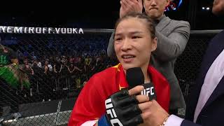 UFC Shenzhen Zhang Weili and Jessica Andrade Octagon Interviews [upl. by Sorel642]