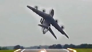 Airbus A400M CombatStyle Takeoff at RIAT 2017 [upl. by Irami]