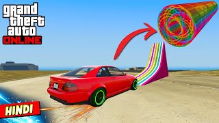 GTA 5  PERFECT SULTAN CAR PARKOUR RACE Rubber Band Ramps🚗🔥💨 [upl. by Ambrosi]