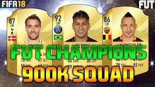 FIFA 18 800K900K SQUAD BUILDER feat NEYMAR ERIKSEN NAINGGOLAN  WEEKEND LEAGUE TEAM [upl. by Brown881]