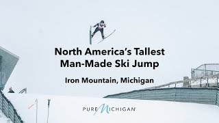 North Americas Tallest ManMade Ski Jump  Iron Mountain Michigan [upl. by Shanon]