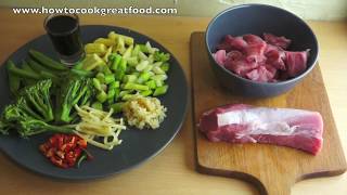 Chinese Pork amp Vegetables Stir Fry Recipe [upl. by Balbur145]