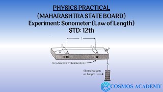 Sonometer Law of Length Class 12 Physics Practical Maharashtra State Board [upl. by Kenway]