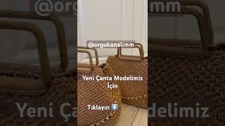 Yeni model hasır leopar astarlı çantamız için tıklayın crochet cantayapimi handmade knitting [upl. by Rob]