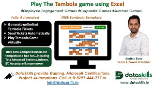 How to play Tambola Game in Excel  Housie Game in Excel  Fully Automated Tambola Game using VBA [upl. by Ulita561]