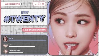 Line Distribution ITZY 있지  Twenty  Color Coded [upl. by Nashner]