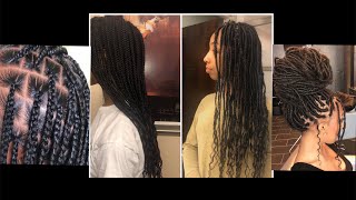 How To Turn Old Box Braids Into Goddess Faux Locs 😍😍 SUPER EASY [upl. by Yhtur]