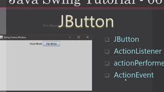 JButton amp ActionListener  Java Swing Tutorials 06 [upl. by Eicul]