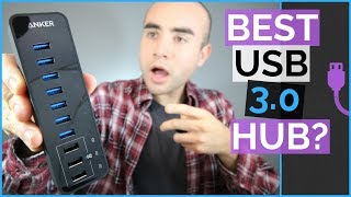 Best USB 30 Hub  Anker USB 30 Hub Review 10 Port [upl. by Ahsineb]