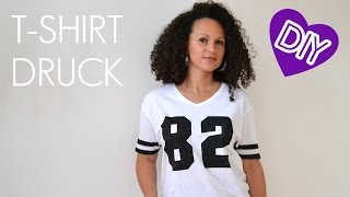 DIY TShirt Druck – sportliches Oberteil Shirt mit Zahlen selbst machen [upl. by Nide]