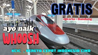 Naik Kereta cepat jakarta bandung GRATIS  naik whoosh jakarta bandung [upl. by Zulaledairam757]