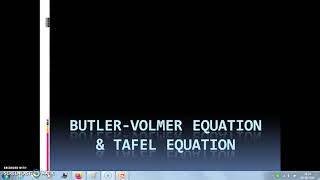 butler volmer equation [upl. by Akinar]