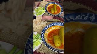 Stuffed Lebanese zucchini  كوسه محشي mukbang food eatingsounds eating iraq lebanonfood asmr [upl. by Duky967]